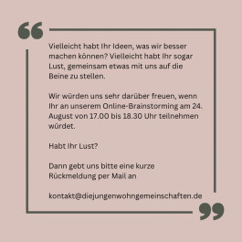 Die jungen Wohngemeinschaften